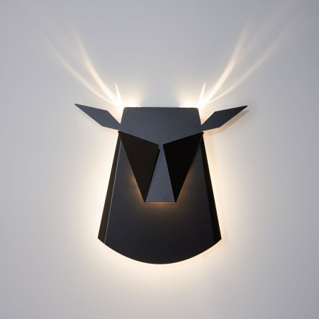 Deer head - Aluminum lamp - Black