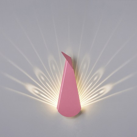 Peacock - Aluminum lamp - Pink
