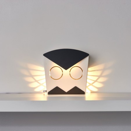 Owl - Aluminum lamp - Black