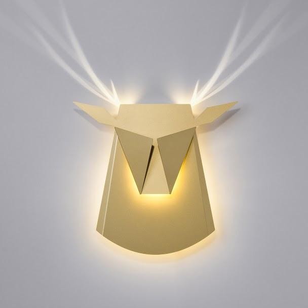 Deer head - Aluminum lamp - Gold