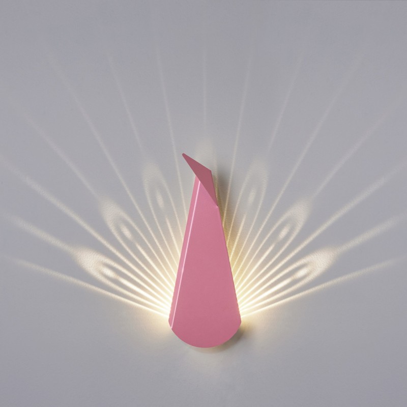 Peacock - Aluminum lamp - Pink